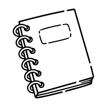 Hand-drawn Notebook with Spiral Binding for Creative Projects