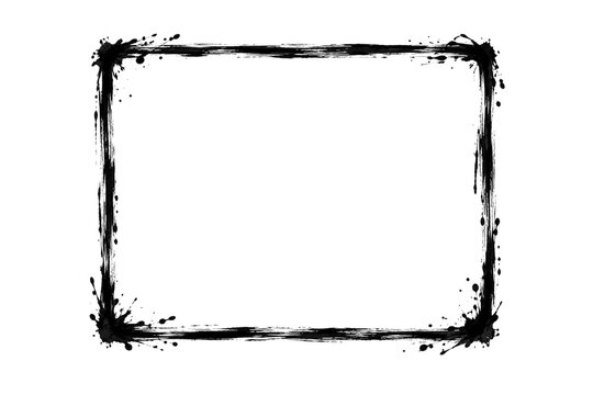 black ink marker border background png