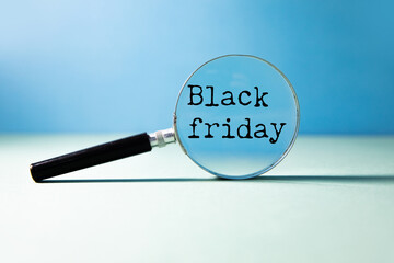 black friday text on paper