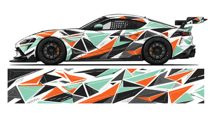 Fototapeta premium Racing Car with Geometric Design 2.