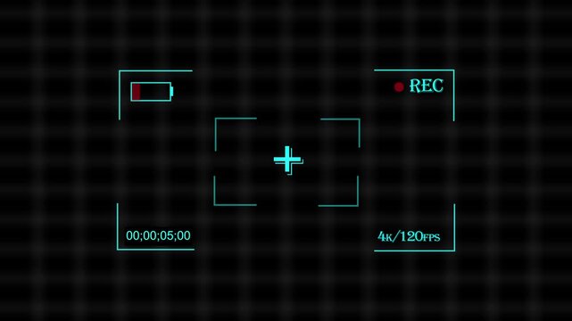 Minimalist recording level meter with battery and record icon