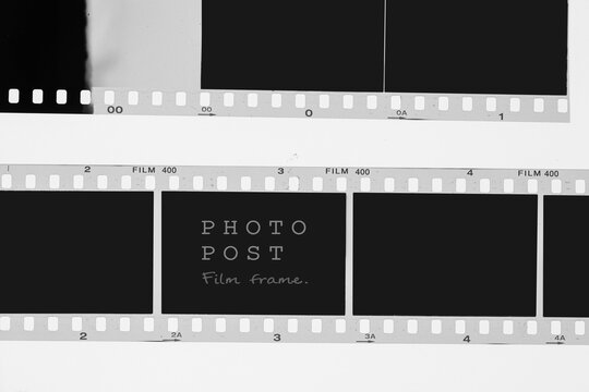 Vintage analog camera film negative border mockup for photo overlay and post design.