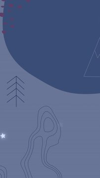 Animation of christmas tree pattern over white background