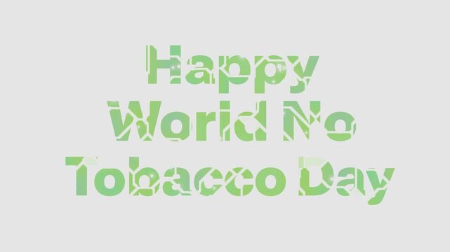 Creative Text Design for World No Tobacco Day Awareness