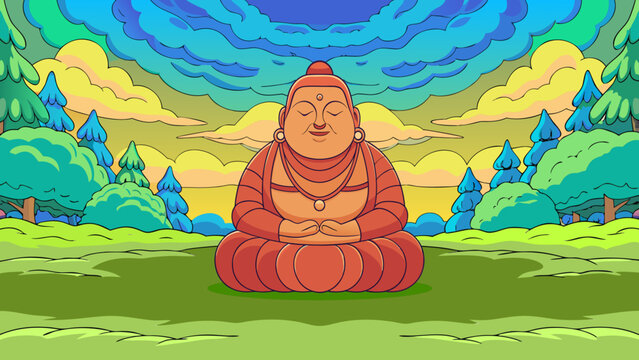 The great teacher comes to know the nature of all things through meditation.