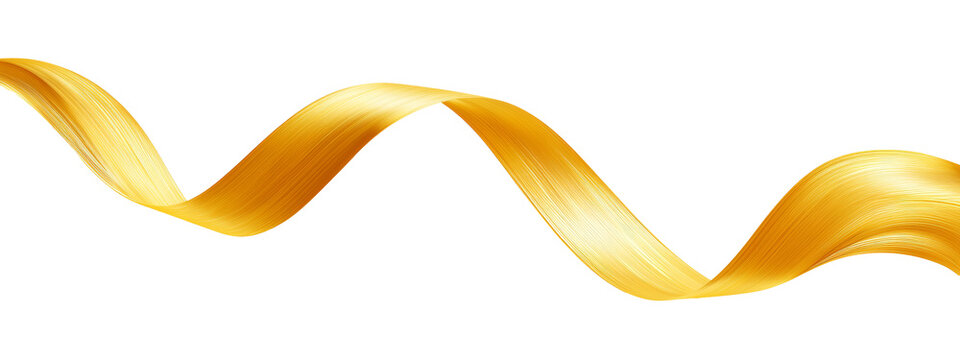 Gold ribbon. Generative AI technology.
