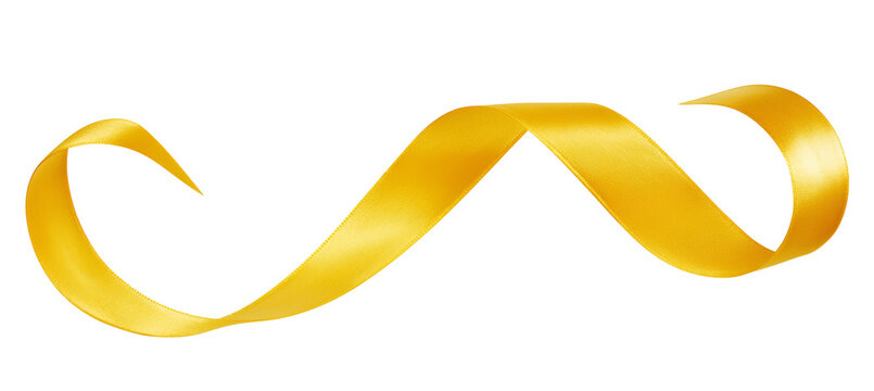 Swirl golden ribbon. Generative AI technology.