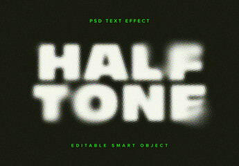 Diffused Halftone Text Effect Mockup