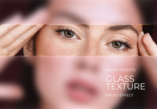 Glass Texture Image Effect Mockup