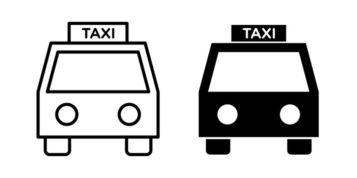Taxi Icon represents transportation, cab services, urban travel, and ride-hailing. Ideal for travel apps, transportation businesses, and city services.