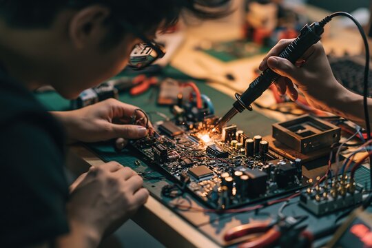 Electronics Repair: Soldering Circuit Board
