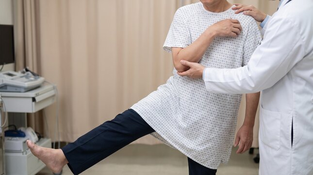 Hemiplegic Posture After Neurological Injury &mdash; Photorealistic Healthcare Background