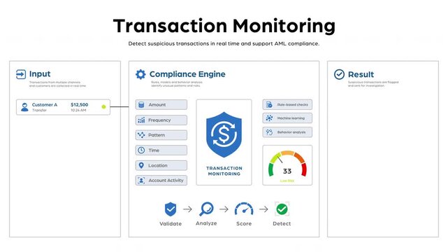 Transaction Monitoring AML Compliance Workflow Risk Detection
