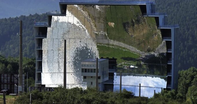 Solar furnace of Odeillo  in Font Romeu Pyrenees-Orientales department, Occitania,, France