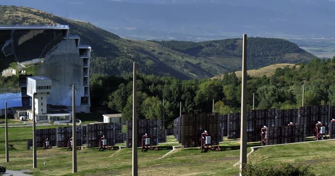 Solar furnace of Odeillo  in Font Romeu Pyrenees-Orientales department, Occitania,, France