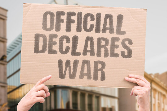 "Official declares war" Foreign minister states hybrid conflict ongoing. OFFICIAL. DECLARES. HYBRID. WAR. CONFLICT.