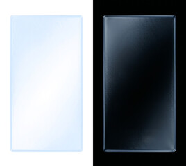Fototapeta premium Frosted glassmorphism UI vertical rectangle card shape