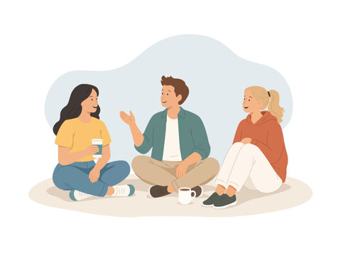 Friends Spending a Relaxed Weekend Together