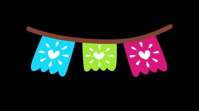 colorful papel picado banner hispanic heritage month celebration