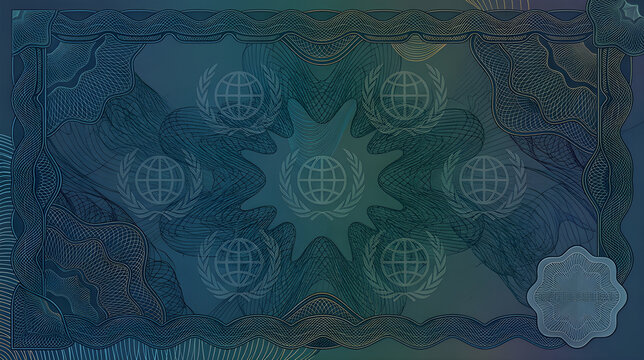 Watermark banknote pattern. Banknotes check guilloche lines texture, secure waves patterns and passport paper vector. Currency banknote guilloche, security certificate watermark vector background. 