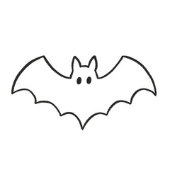 Fototapeta premium Halloween vampire bat vector illustration png for spooky fall party invitation autumn October symbol icon line art drawing