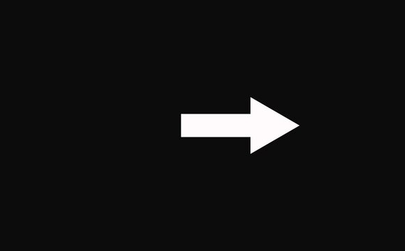 Looped animation of arrows on a transparent background. Animated arrow pointing down on black background.