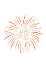 Obraz premium Japanese Summer Fireworks in Colored Pencil Style