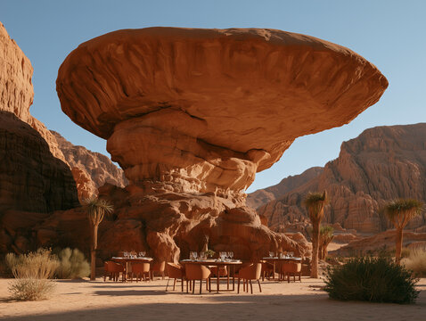 Experimental Cafe and Restaurant Concepts, Surreal Coffee Shop Interiors with Floating Furniture, Impossible Architecture, Unexpected Objects, Dreamlike Dining Spaces, Creative Hospitality and Unusual