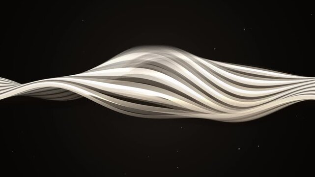 Abstract flowing wavy lines with 3d effect