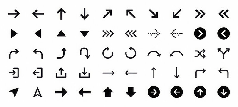 Mega set of way direction arrow sign. Way sign. Road navigation arrows. Driving direction mark, location point crossroad. Way direction arrow sign. Vector illustration.
