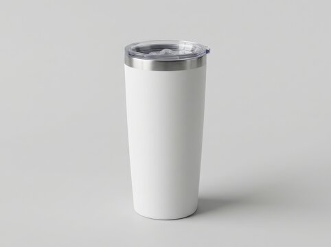 Blank white tumbler cup for coffee or latte