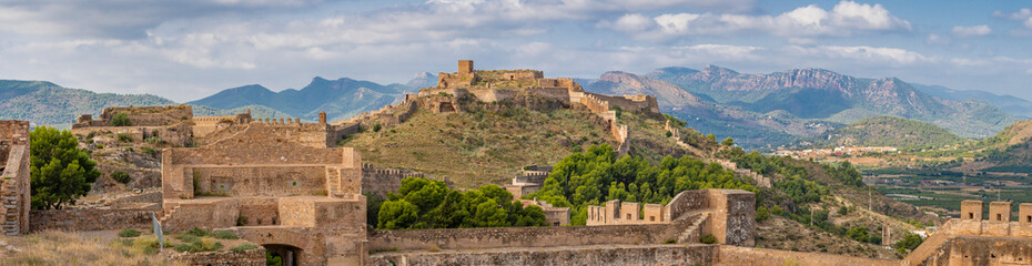 Fototapeta premium The historic Sagunto Castle (Castillo de Sagunto), located in the province of Valencia, Spain