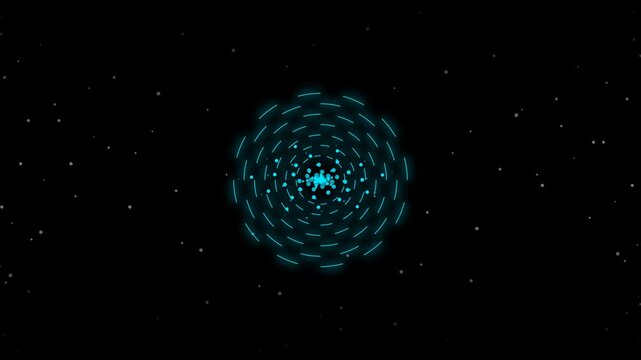 Futuristic Blue Cyber Chrono Ring Loop