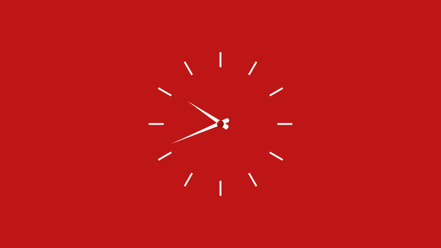 Minimal analog clock face visualizes passing minutes on bold backdrop. Simple analog clock face tracks appointment deadlines. Modern analog clock face for productivity.