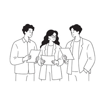 A versatile collection of hand-drawn office illustrations featuring coworkers, meetings, remote work, productivity, teamwork, AI, coffee breaks, deadlines and everyday workplace moments.