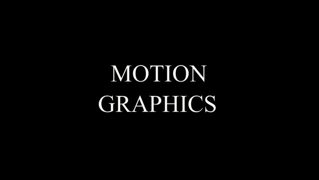 Modern motion graphics typography presents creative video titling. Stylish motion graphics layout elevates content. Clean motion graphics visual for digital branding.