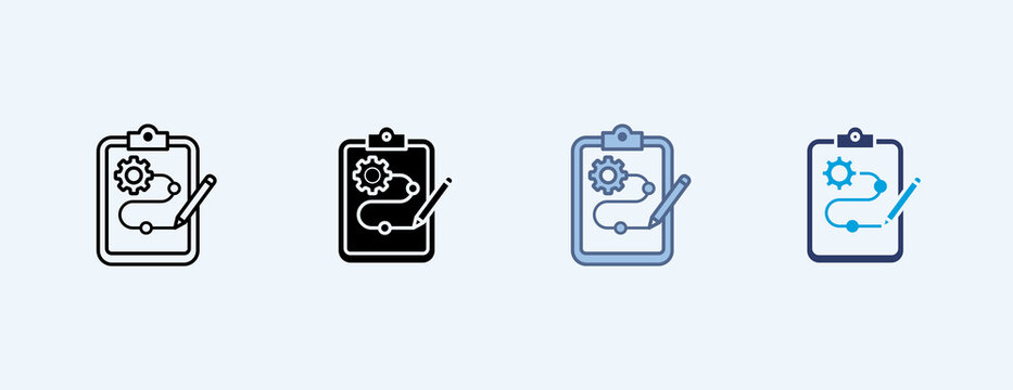 Procedure Multiple Icon Illustration Vector, Contains 