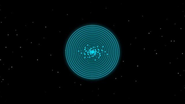 Neon Cyan Hyperbolic Lattice Highway Loop