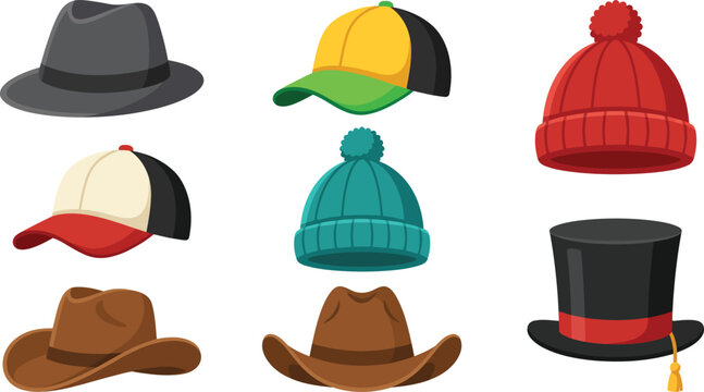 Stylish Headwear Collection: Beanies, Caps, and Fedoras