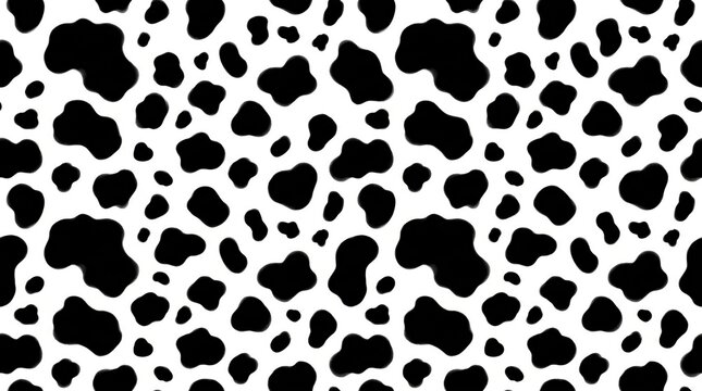 Seamless black and white dalmatian pattern for backgrounds and creative projects