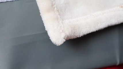 Soft white fleece blanket texture © ACE STEEL D