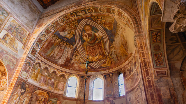 Christ in Majesty fresco, Abbazia di Pomposa, Codigoro, Italy