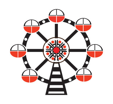 Ferris wheel icon representing carnival entertainment