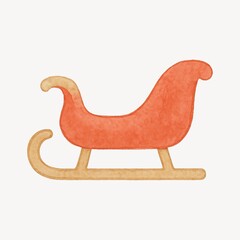 Obraz premium Whimsical vintage sleigh illustration.