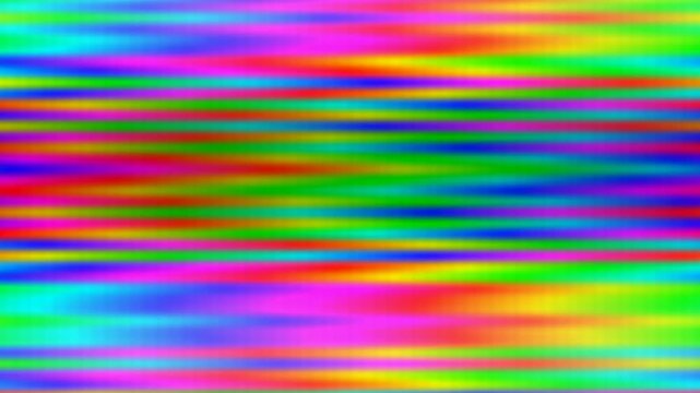 Abstract digital noise pattern featuring vibrant horizontal rainbow streaks