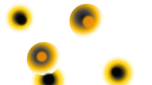 Abstract illustration of vibrant glowing circular orbs on a white background