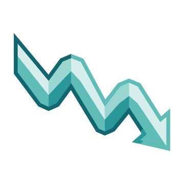 Downward trend arrow chart graph decline