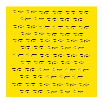 yellow pattern eye humans people illustration