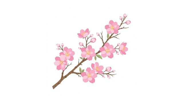 Flat Vector Blue Bluebell Flower Illustration Isolated on White Background - Stock Vector