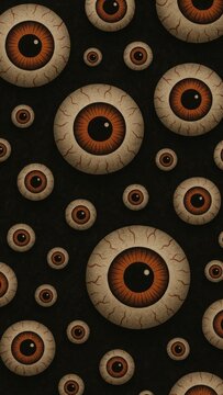 Surreal eyes pattern wallpaper for mobile